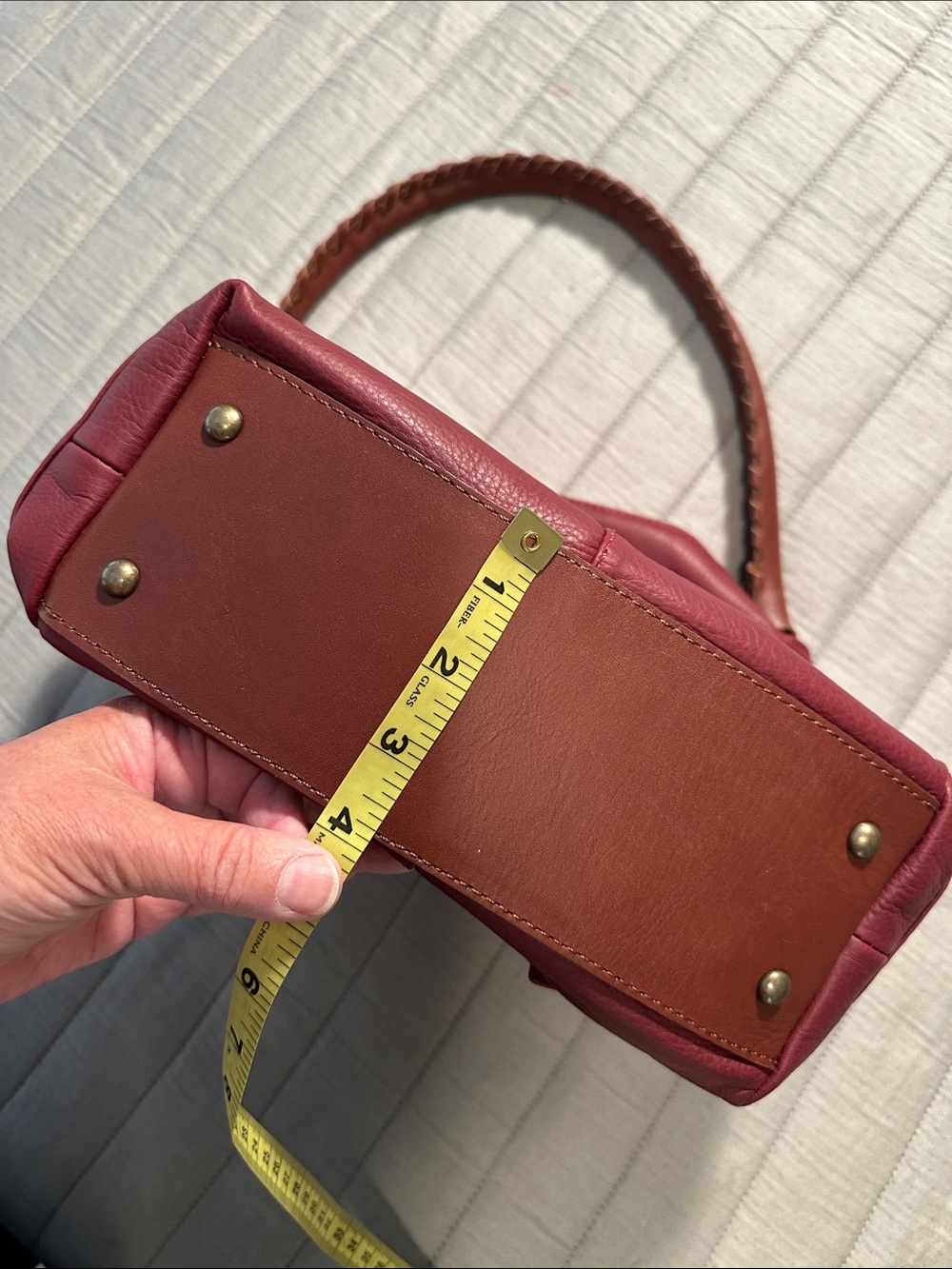 NEW Sundance Leather Shoulder Bag, Wine Red - Picture 6 of 13